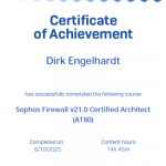 Dipl.-Ing. Dirk Engelhardt: IT-Sicherheit & Serversysteme 10 Sophos Firewall Certified Architect
